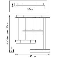 люстры подвесная светодиодная люстра lightstar unitario 763349, доставка по Казахстану 