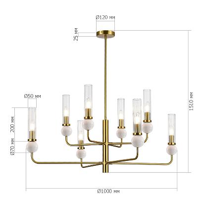 купить SL1244.303.08 Люстра ST-Luce MEDEA в Алматы, svet.kz, доставка по Казахстану 