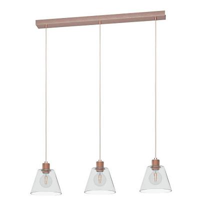 люстры 43632 подвесной потолочный светильник (люстра) copley, 3х40w, e27, l900, b200, h1100, сталь-алюминий, доставка по Казахстану 