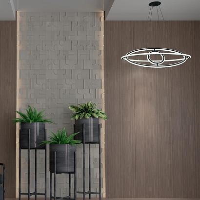 359181 over nt23 000 черный светильник подвесной диммируемый, в комплекте пульт ду ip20 led 4000к 127w 220v ondo, доставка по Казахстану 