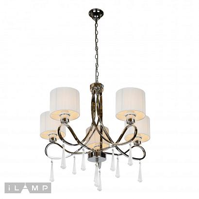люстры подвесная люстра ilamp bella rm1029/5 хром, доставка по Казахстану 