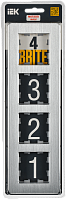 BRITE Рамка 4-мест. РУ-4-1-Бр металл алюм. RE AL IEK 