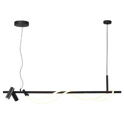 люстры 4391/30l hightech черный/металл/канат подвесной св-к ip20 led 30w 1200лм 4000k corda, доставка по Казахстану 