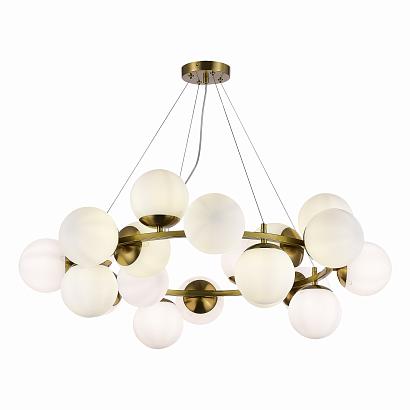 люстры sle1191-203-20 люстра подвесная золотистый/белый e27 20*60w fratta, доставка по Казахстану 