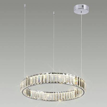 4930/30l l-vision odl24 000  хром/прозрачный металл/хрусталь люстра led 30w 4000k 3570лм vekia, доставка по Казахстану 