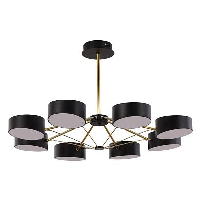 люстры sle6005-402-08 светильник потолочный черный/черный led 8*10w valle, доставка по Казахстану 