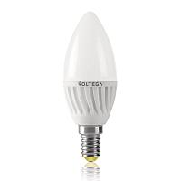 Лампа светодиодная Voltega E14 6.5W 2800К свеча матовая VG1-C2E14warm6W-С 5715 купить в Алматы svet.kz