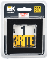 BRITE Рамка 1-мест. РУ-1-1-БрЧ металл черн. IEK 