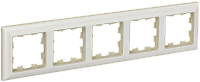 BRITE Рамка 5-мест. РУ-5-Бр беж./жемч. IEK 