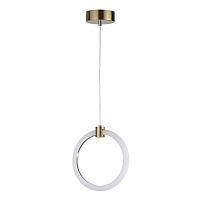 5297/7l ledio ln23 029 золотой подвес led 7w 3000k 574лм 220v nova, доставка по Казахстану 