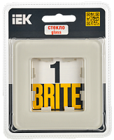 BRITE Рамка 1-мест. РУ-1-2-Бр стекло песчаный RE IEK 