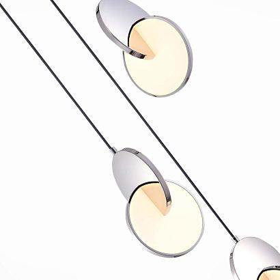 люстры sl6107.103.03 светильник подвесной st-luce хром/белый хром led 3*12w 3000k eclisse, доставка по Казахстану 