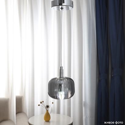 светильник подвесной crystal lux box sp1 chrome/smoke crystal lux 1271/201, доставка по Казахстану 
