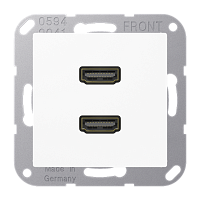 2 x HDMI, Термопласт, Серия AS/A Jung MAA1133WW 