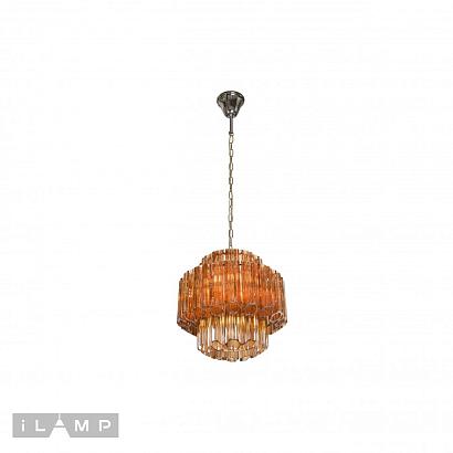 подвесная люстра ilamp destiny md0267-4b chrome+brown, доставка по Казахстану 