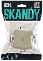 Дополнительная картинка SKANDY Выключ. 2-кл. 10А SK-V04B беж. IEK