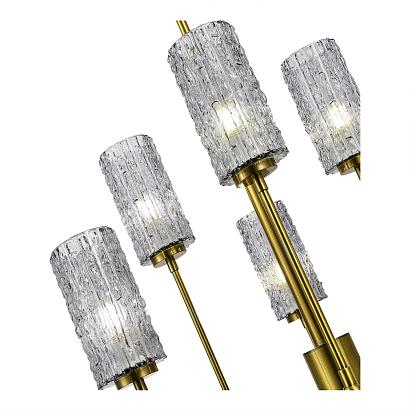 люстры sl1240.303.06 люстра подвесная st-luce латунь/дымчатый e27 6*60w gacciolo, доставка по Казахстану 