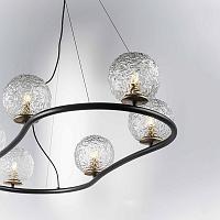 815267 (md9500-6b) люстра  bari 6х28w g9 черный матовый/золото (в комплекте), доставка по Казахстану 