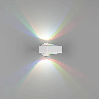С 1 плафоном на стену Бра декор. LINSE, бел, 6Вт, K, IP20, GW-1025-6-WH-RGB, доставка по Казахстану 
