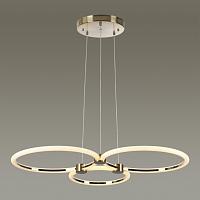 5297/80l ledio ln23 029 золотой светильник подвесной led 80w 3000-6000к 6232лм 220v nova, доставка по Казахстану 