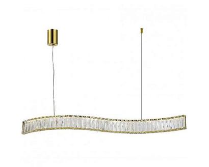 newport 8240 8243/90 gold new , подвесной светильник, gold сlear crystal l90*h7,6/250 cm led strip 2, доставка по Казахстану 