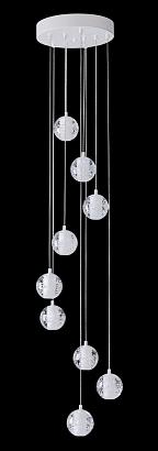 светильник подвесной crystal lux gaspar sp9 d300 white crystal lux 1870/309, доставка по Казахстану 
