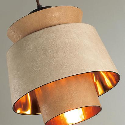 4992/1 pendant odl23 287 св. коричневый/золотой/металл/кожа подвес e27 60w kressa, доставка по Казахстану 