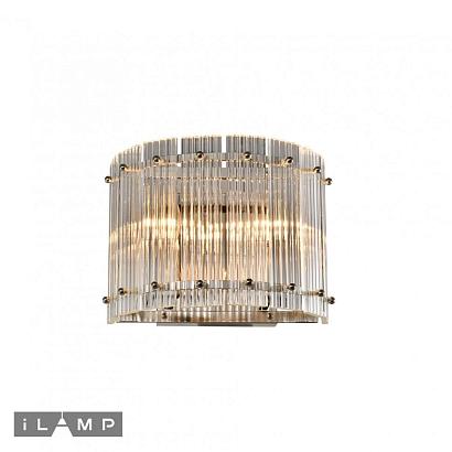 Декоративные настенные Настенный светильник iLamp Silverstone W9503-2 Nickel, доставка по Казахстану 