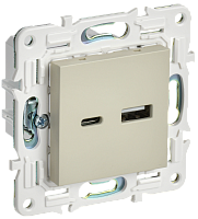 SKANDY Роз. USB A+C 3,1А SK-R14B беж. IEK 