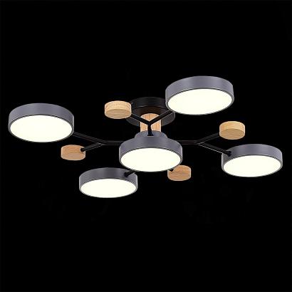 Потолочные SLE6006-702-05 Светильник потолочный Серый/Серый LED 5*12W 3000K/4500K/6000K, доставка по Казахстану 