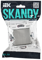 SKANDY Выключ. 1-кл. прох. 10А SK-V02N никель IEK 