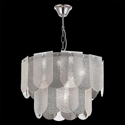 люстры sle1125-103-07 светильник подвесной хром/прозрачно-дымчатый e14 7*40w erzo, доставка по Казахстану 