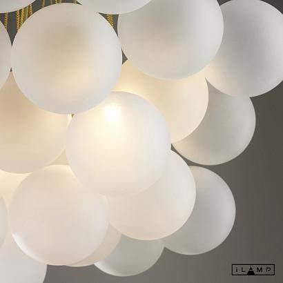 подвесная люстра ilamp globe 10099p/3-d800 gold&white, доставка по Казахстану 