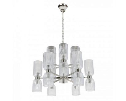 люстры newport 3640 3646+6/c , люстра, nickel clear glass d60*h45/150 cm е14 24*40w, доставка по Казахстану 