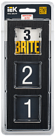 BRITE Рамка 3-мест. РУ-3-1-БрЧ металл черн. IEK 