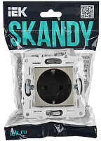 SKANDY Роз. с з/к/ш 16А SK-R04N никель IEK 