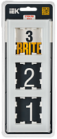 BRITE Рамка 3-мест. РУ-3-2-Бр стекло бел. матовый IEK 