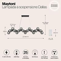 Дополнительная картинка Подвесная люстра Maytoni MOD547PL-25B