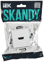 Дополнительная картинка SKANDY Роз. HDMI SK-H01W арк. бел. IEK