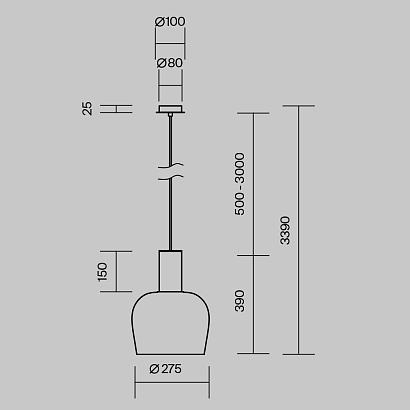 подвесной светильник maytoni mod414pl-l7b3k smart casual, доставка по Казахстану 