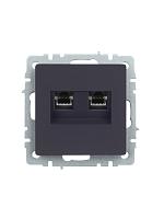 BRITE Роз. комп. 2-ая RJ45 кат.5E РК10-2-БрГ граф. IEK 