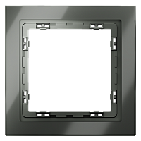Рамка стеклянная VOLTUM S70 на 1 пост, (титан, стекло) VLS110106 