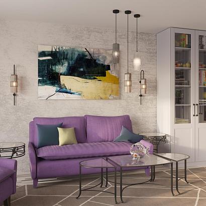 Подвесные 5017/1 MODERN ODL23 335 черный/белый матовый металл/стекло Подвес E14 1*40W PIMPA, доставка по Казахстану 