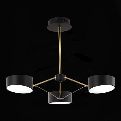 люстры sle6005-402-03 светильник потолочный черный/черный led 3*10w valle, доставка по Казахстану 