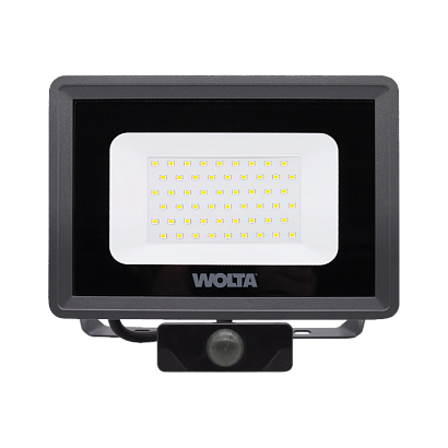 Светодиодный прожектор WFL-50W/06S 50Вт 5700K IP65 4500лм с датчиком 207*193*40 1/10