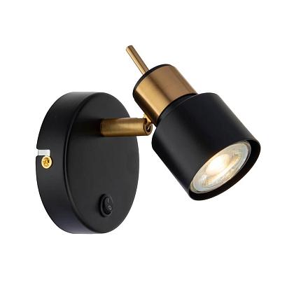 С 1 плафоном на стену Спот Arte Lamp Almach A1906AP-1BK, доставка по Казахстану 