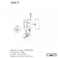 Настенный светильник iLamp PLUM 8860W BRASS&BLACK