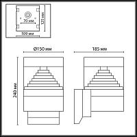 7140/20WL Odeon Light Настенный светильник HULK светильники