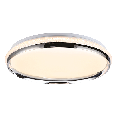 люстры светильник lumin'arte led gelios управляемый 72w димм. 3000-6500k max 5200lm пульт ду с акриловый кантом под хром 80x470mm ip20, доставка по Казахстану 
