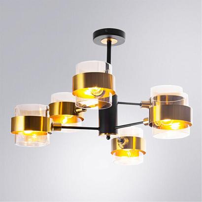 люстра на штанге arte lamp carlo a8205sp-6bk, доставка по Казахстану 